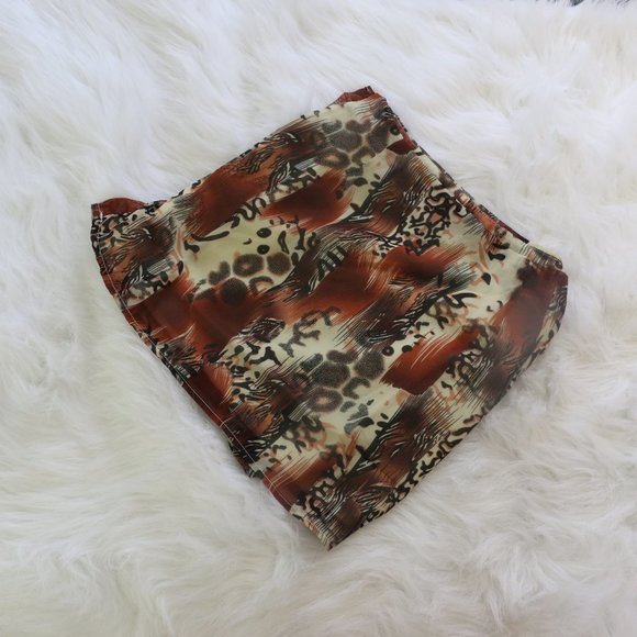 SHEIN VCAY Mixed Print Knot Front Skirt - Picture 8 of 10